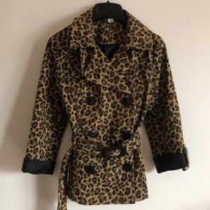 Cute leopard print rain coat
